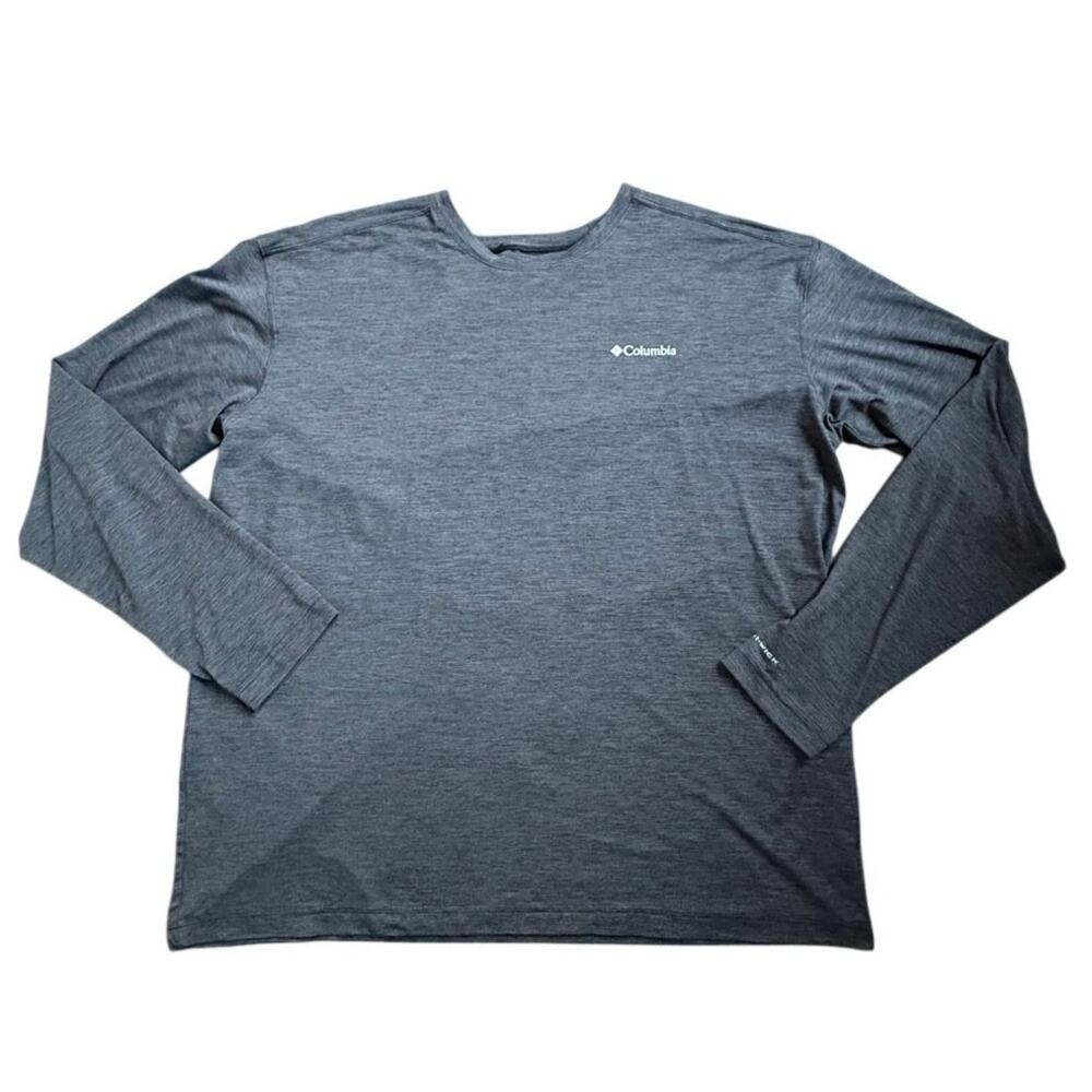 Columbia Men's Size Extra Large Heathered Black Long Sleeve Shirt